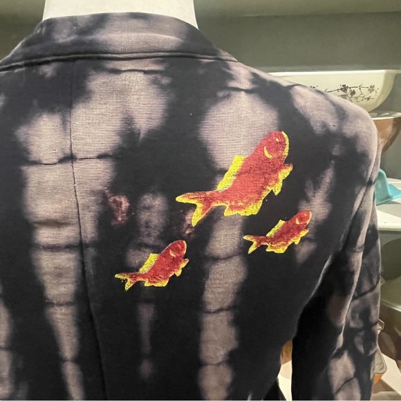 Citron Santa Monica Ginger Jar and Koi Fish Full-Zip Jacket - Size Medium - Picture 3 of 12